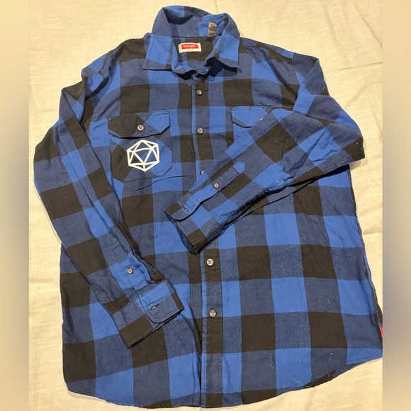 One a kind flannel with D&D inspired patch - Picture 2 of 7